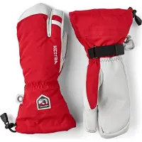 Hestra Army Leather Heli Ski, 3-finger skihandsker, rød