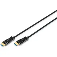 Digitus - Premium High Speed - HDMI-kabel med Ethernet - HDMI han til HDMI han - 30 m - dobbelt afskærmet - sort - 4K support, hybrid aktivt optisk kabel