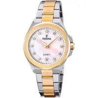 Festina Dameur F20702-1 Mademoiselle Hvid/Gul guldtonet stål Ø33 mm