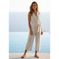 LASCANA Jumpsuit creme / grå