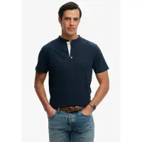 Superdry Classic Cotton Lin Grandad T-shirt Med Korte ærmer