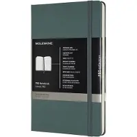 Moleskine Pro Notebook Hard Cover Large (5 " X 8.25 ") Professionel projektplanl?gning Skovgr?n 240 sider
