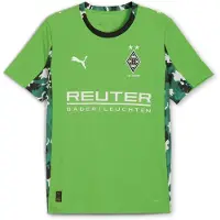Puma Borussia Mönchengladbach 25/26 Away Jersey Youth, Clothing, Green/Warm White, 15-16Y