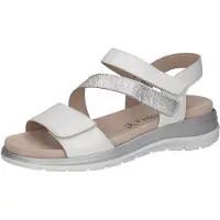 Caprice Sandal, white, made of Leather without heel, Size 36