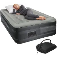 ECD-Germany Luftmadras med indbygget luftpumpe til én person 196x97x47 cm ML-design