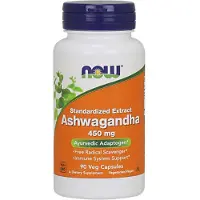 Now , Standardiseret Ekstrakt Ashwagandha, 450 mg, 180 Vegansk Capsuler
