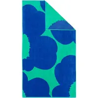 Marimekko Iso Unikko badehåndklæde Teal-blue, 100x180 cm