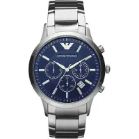 Emporio Armani Ur - - AR2448 - Blå urskive - 41 mm kasse - Stålrem