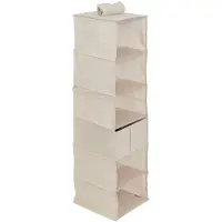 5 Five Hængende garderobeorganizer DRESSY, 6 rum, 30 x 30 x 127 cm