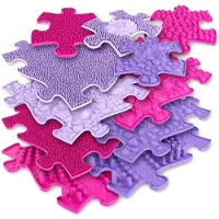 Askato sensomotorisk gulvmatte Basic pink/violet 11 dele MFK-063