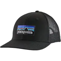 Patagonia - Vandretøj - P-6 Logo Trucker Hat Black til UnisexBomuld - Sort