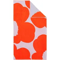 Marimekko Iso Unikko badehåndklæde Blue lilac-orange red, 100x180 cm