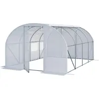 TOOLPORT 3x4m, Foliedrivhuse, PE-teltdug, hvid