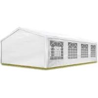 TOOLPORT 5x8m, Partytelt, PE-teltdug, hvid