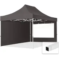 TOOLPORT 3x4,5m, stål, easy-up-pavillon, 2 sidedele, mørkegrå