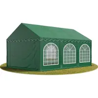 TOOLPORT 3x6m, Partytelt, PVC-teltdug, mørkegrøn, med bundramme