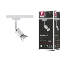 Paulmann 953.33, Skinnebelysningsspot, GU10, 230 V, Krom, Hvid