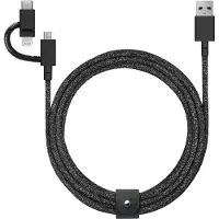 Native Union Belt-ulc-cs-blk-np Usb-c Til Lightning-kabel 2 M
