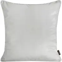Eurofirany VELVET / 57 Dvipusis aksomo ir imitacinio lino pagalvės užvalkalas su apvadais kraštuose, 45X45 cm, spalva: sidabrinė