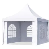 TOOLPORT 3x3 m, pagodetelt, PVC-presenning, hvid
