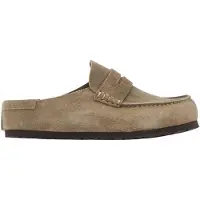 Birkenstock Birkenstocktil mænd. 1029675 Wrapped Naples lædertræsko (almindelig pasform) taupe (39), Fast, Ingen, Casual, Gråt