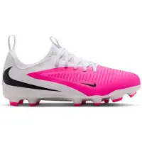 Nike Phantom 6 Academy Low Cut MG Breakout - Hvid/Sort/Pink Børn - Multi Ground (MG), størrelse 33½
