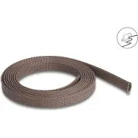DeLOCK - Flettet hylster - gnaverresistent, strækbar, 12 mm - 2 m - brun