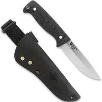 Peltonen Knives M07 Full Tang, black micarta, black leather sheath