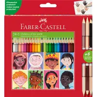 Faber-Castell trekantede farveblyanter Children of the World 24+3 kol.