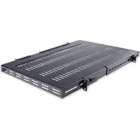 StarTech.com Startech Server Rack Shelf - 1U - Adjustable Mount Depth - Heavy Duty - Rackhylde - sort - 1U - 19 - for P/N: RK1233BKM, RK2433BKM, RK2537BKM, RK3236BKF, RK4236BKB, RK4242BK24, RK4242BK30