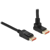 DeLOCK - DisplayPort kabel - DisplayPort (han) lige til DisplayPort (han) opvinklet - DisplayPort 1.4 - 5 m - 8K60 Hz (7680 x 4320) support - sort