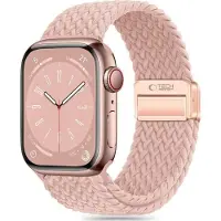 Tech-Protect Apple Watch Series 11/10/9/8/7/6/SE 3/SE NylonMag-rem - 40mm/41mm/42mm - Støvet Rose