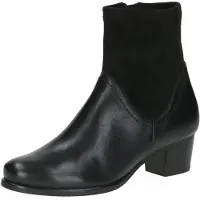 Caprice Bootie, black, made of Leather and synthetic with Block heel, Size 38.5