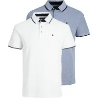 Jack & Jones Bluser & t-shirts 'JJEPaulos' blå / sort / hvid