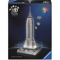 Ravensburger 3D Puzzle Iconics Empire State Building Light 216p 3D Puslespil
