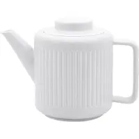 Bredemeijer 147050, Enkelt tekande, 1200 ml, Hvid, Porcelæn, Infuser filter, Rustfrit stål