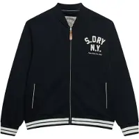 Superdry Superdrytil kvinder. W2012594A Country Club bomberjakke navy (XS), Casual, Bomuld, Blå