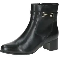 Caprice Bootie, black, made of Leather with Block heel, Size 41