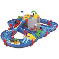 Aquaplay Vandbane - 70 Dele - 126x88 cm - Bjergsø - - OneSize - Legetøj
