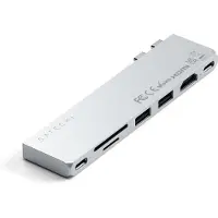 Satechi Pro Hub Slim - Dockingstation - USB-C x 2 - HDMI - for Apple MacBook Air (Midt 2019, Midt 2022, Sent 2018, Sent 2020) MacBook Pro