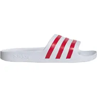 Adidas Pantoletter 'ADILETTE AQUA' mørkerød / hvid