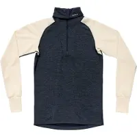 Devold of Norway - Skiundertøj - Expedition Merino Silk Zip M Ink/Offwhite til UnisexUld - Størrelse S - Hvid
