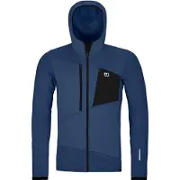 Ortovox - Fleece - Fleece Grid Hoody M Blue Nunatak til UnisexUld - Størrelse S - Flåde