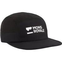 Mons Royale - Trail running tøj - Velocity Trail Cap Black til Unisex - Sort