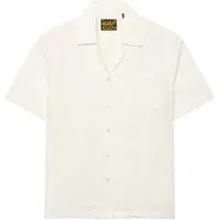 Superdry Superdrytil kvinder. W4010551A Skjorte Heritage Broderie offwhite (XS), Hvid, Casual, Korte ærmer, Økologisk bomuld