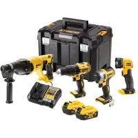 DeWalt kombisæt 18V DCK440P2T (DCD778, DCF787, DCH133, DCL040) 2x5,0Ah
