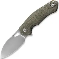 GiantMouse ACE Biblio XL green canvas micarta foldekniv