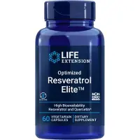 Life Extension , Optimeret Resveratrol Elite, 60 Vegetariske Capsuler
