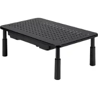 Gembird Adjustable monitor stand with drawer (rectangle) - Maks 20 kg - Maks størrelse