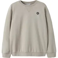 Name it Sweatshirt 'Vimo' mørkebeige / sort / hvid